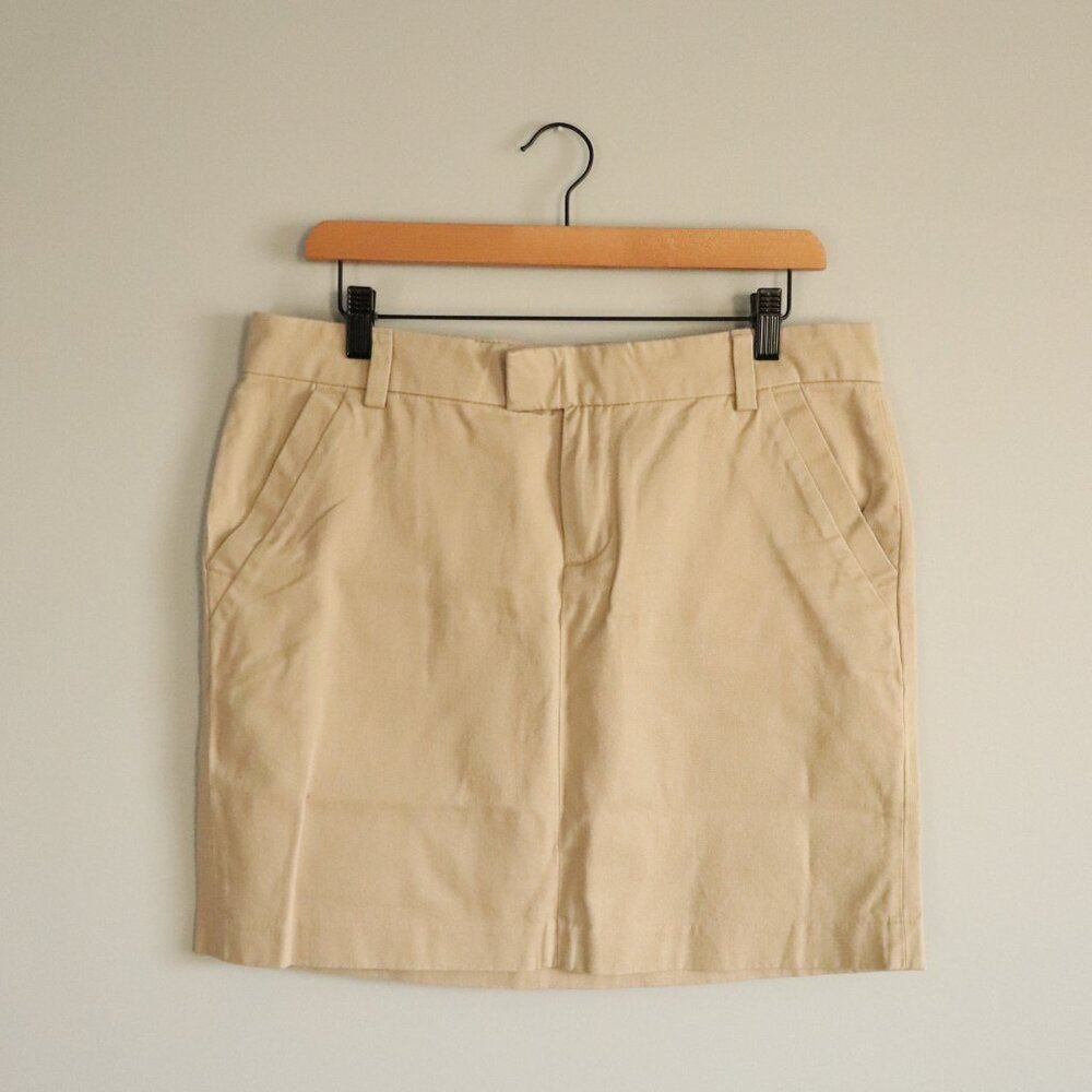 Tommy Hilfiger Women's‎ Tan 10 Casual Pocket Mini Skirt
